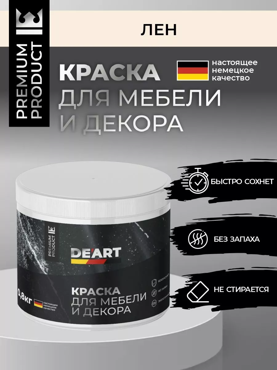 Меловая краска для мебели и дерева без запаха быстросохнущая