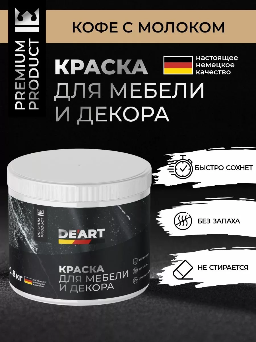 Меловая краска для мебели и дерева без запаха быстросохнущая