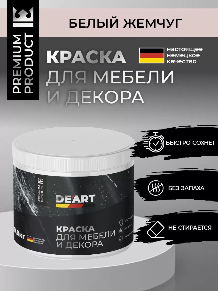 Меловая краска для мебели и дерева без запаха быстросохнущая