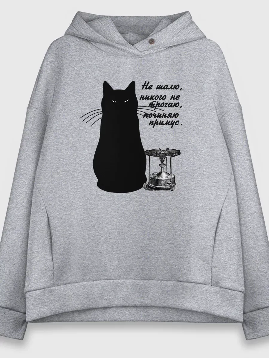 худи Oversize хлопок Кот...