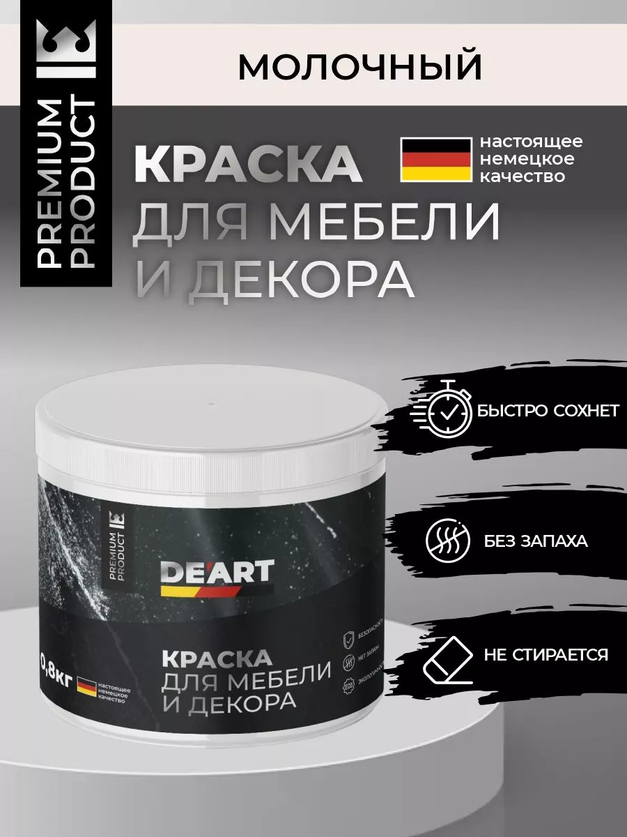 Меловая краска для мебели и дерева без запаха быстросохнущая