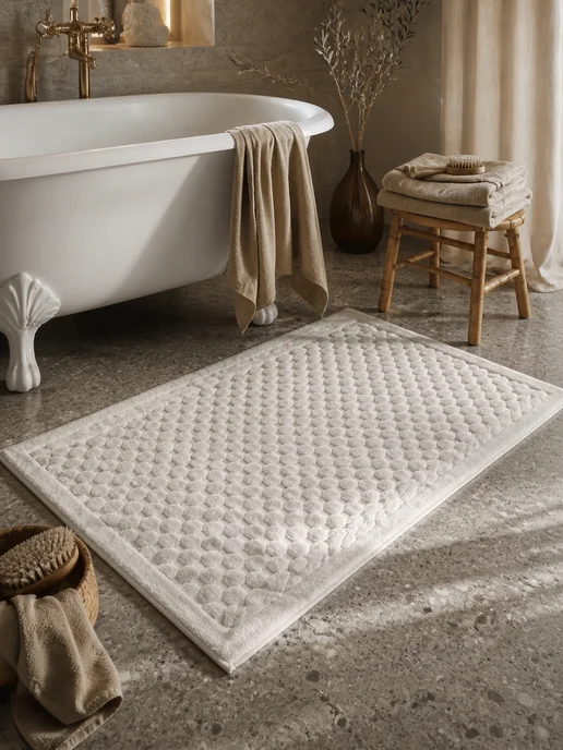 Natali's Carpets Коврик для ванной и туалета хлопковый 120х150 см Турция, 120x150 см, фото 2