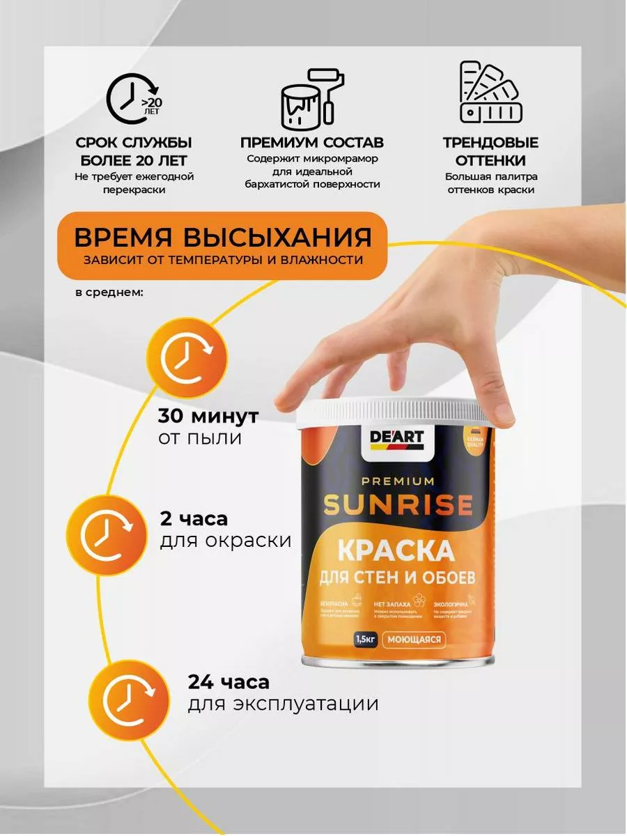 Краска для стен моющаяся белая матовая фото 2