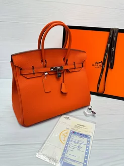 Сумка из натуральной кожи Birkin 35 Hermes 206734910 купить за 6 822 ₽ в интернет-магазине Wildberries