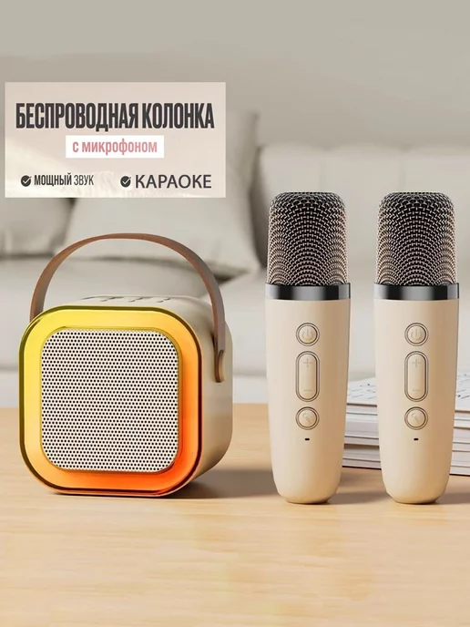 IF LOVE BRAND Караоке система с двумя беспроводными микрофонами и колонкой