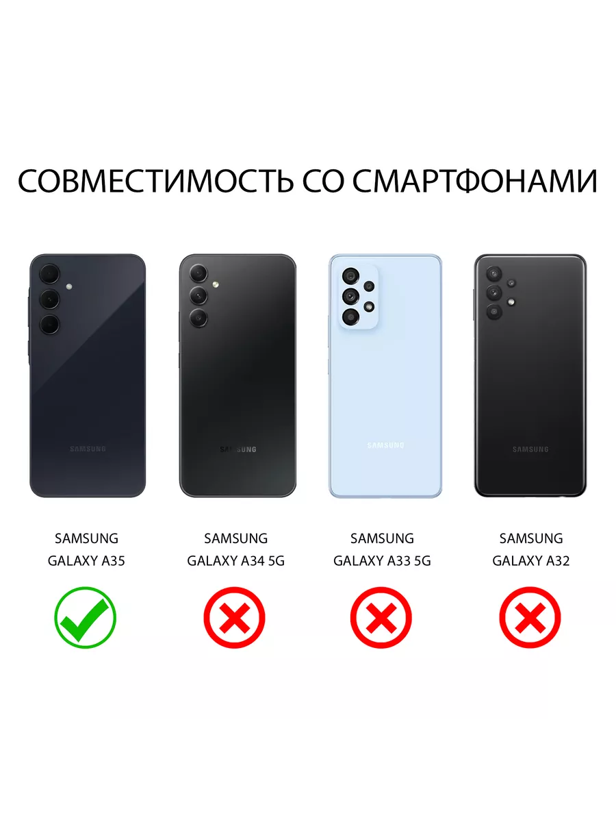 Чехол на Samsung Galaxy A35/Самсунг А35 100gadgets 206805523 купить за 179  ₽ в интернет-магазине Wildberries