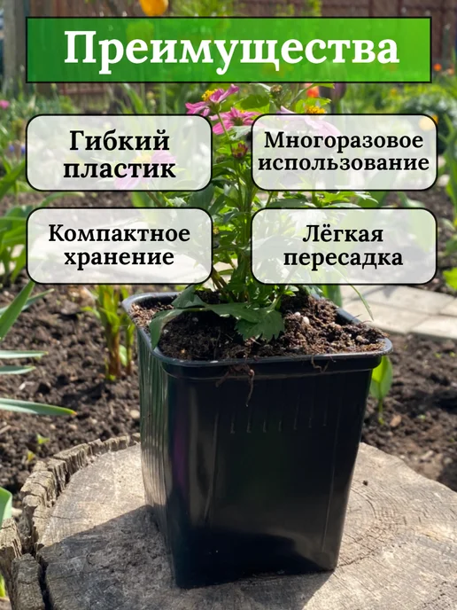 Best Home Products (B.H.P.) Горшок для рассады, черный, фото 6