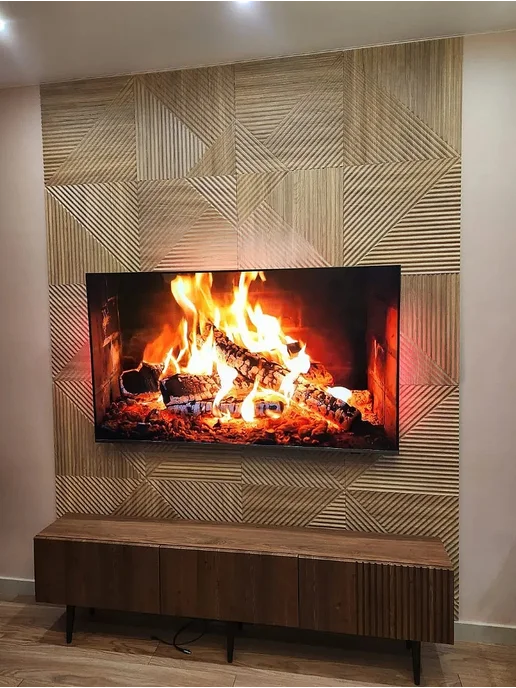 DanilovDecor Декоративные стеновые 3D панели МДФ для стен из дерева, коричневый, фото 2