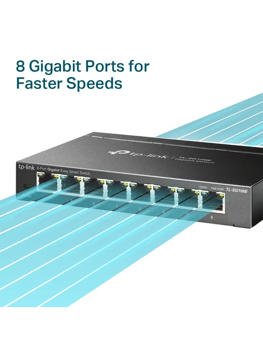 TP-link Коммутатор TL-SG108E, 1 ГБ, фото 2
