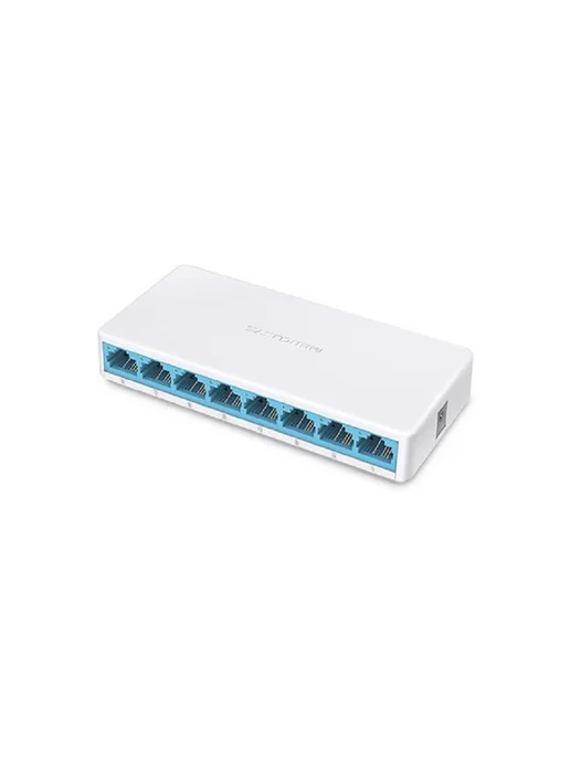 Коммутатор (Switch) "Mercusys" MS108, сетевой неуправляемый 8xRJ45 100Мбит, фото 2
