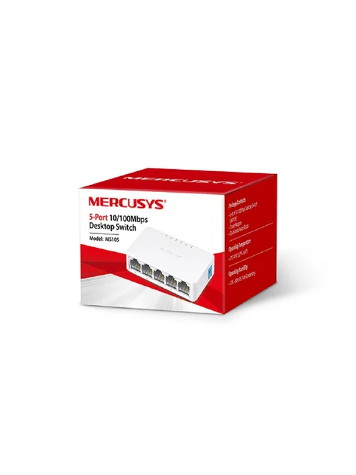 Mercusys Коммутатор сетевой MS105 неуправляемый, 5xRJ45 100Мбит с, вариант, фото 5