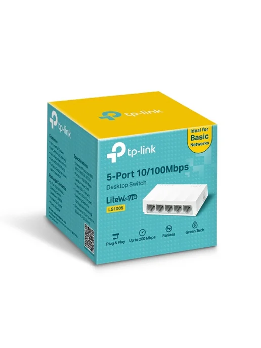 TP-link Коммутатор сетевой LS1005 неуправляемый, 5xRJ45 100Мбит с, сетевой неуправляемый 5xRJ45 100Мбит, фото 7