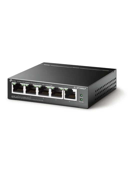 TP-link Коммутатор TL-SF1005LP неуправ, 5xRJ45 100Мбит с, PoE 41Вт, 41 Вт
