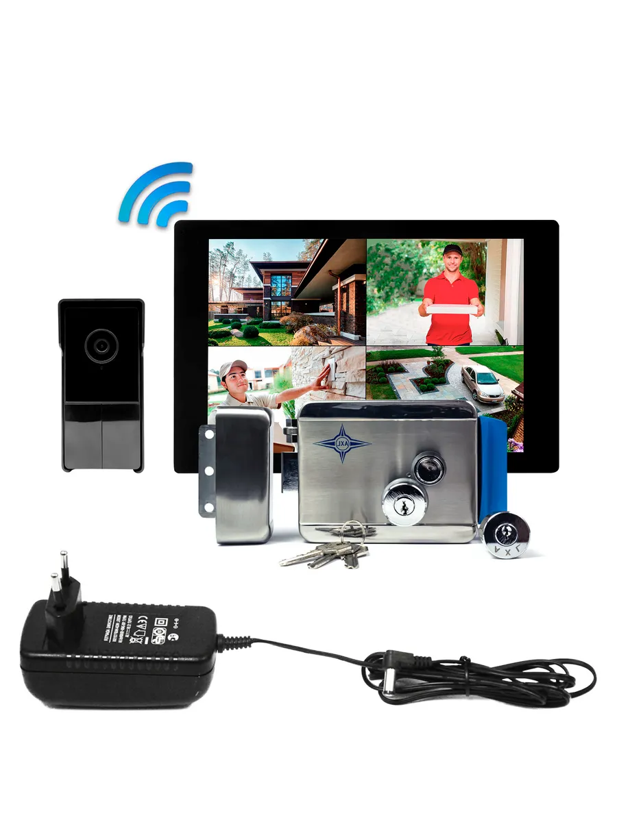 Комплект Wi-Fi домофон TUYA с электрозамком - Скай 1+0+AX091