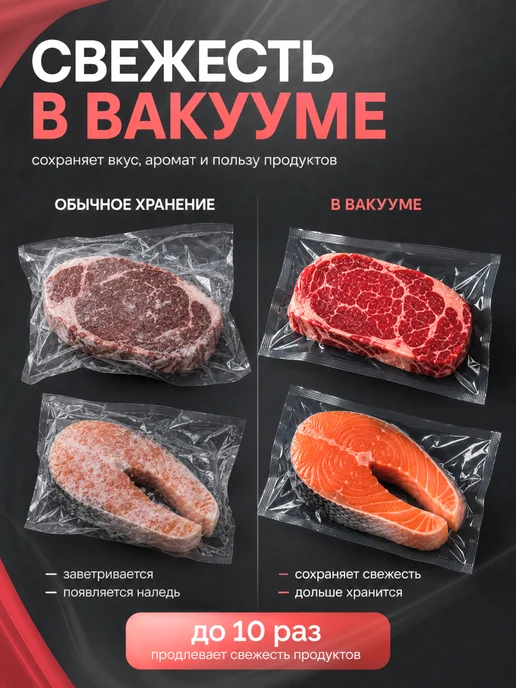 ПАКСИМУС Пакеты для вакууматора рифленые 28х500 см, 100 шт, фото 2
