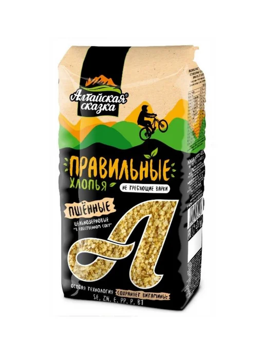 алтайская сказка Хлопья пшенные, 400 г, 12 шт, 400 г, 12 шт, фото 2