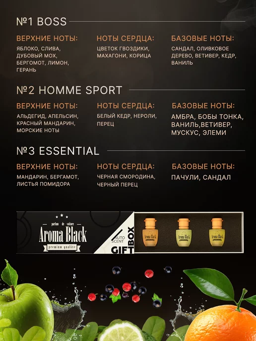 Aroma-Black Подарочный набор автомобильных ароматизаторов Original, вариант, фото 2