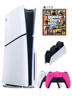 PS5(ПС5)Игровая приставка PlayStation 5 Slim disc+ GTA 5 Sony 206947497 купить за 78 540 ₽ в интернет-магазине Wildberries