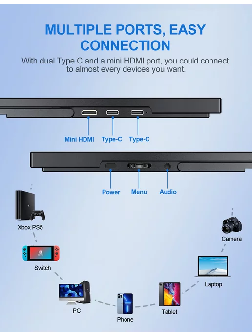 Uperfect 18,5-дюймовый игровой монитор, IPS-экран, 120 Гц, вариант, фото 4