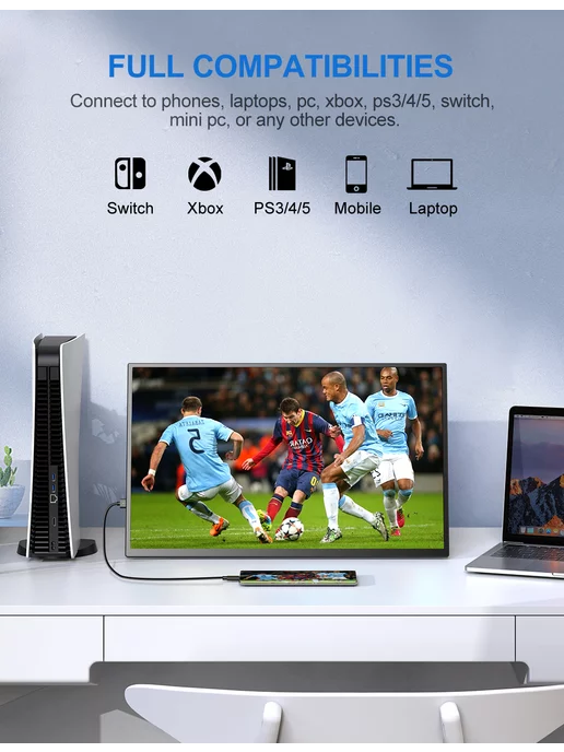 Uperfect 18,5-дюймовый игровой монитор, IPS-экран, 120 Гц, вариант, фото 7