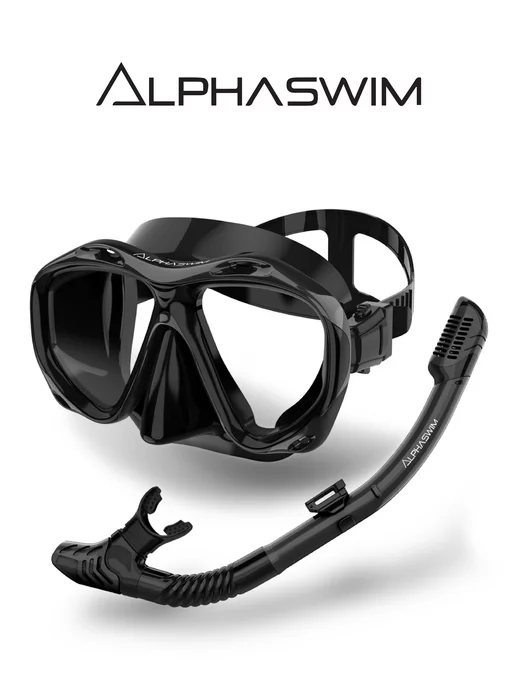 ALPHA SWIM маска для плавания с трубкой для снорклинга, вариант