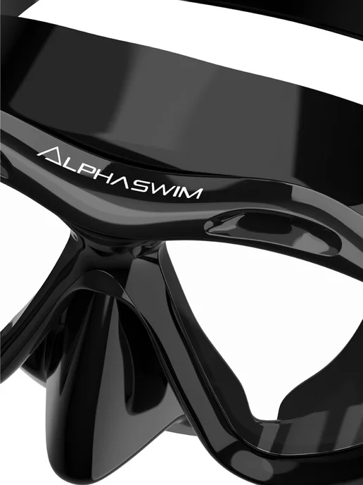 ALPHA SWIM маска для плавания с трубкой для снорклинга, вариант, фото 8