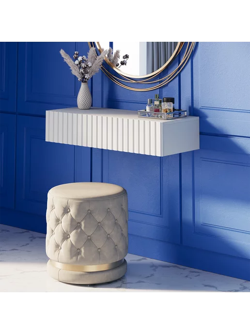 Make Mebel Консоль, туалетный столик Гетсби 90х35х18 см, Белый, 90x35x18 см, фото 2