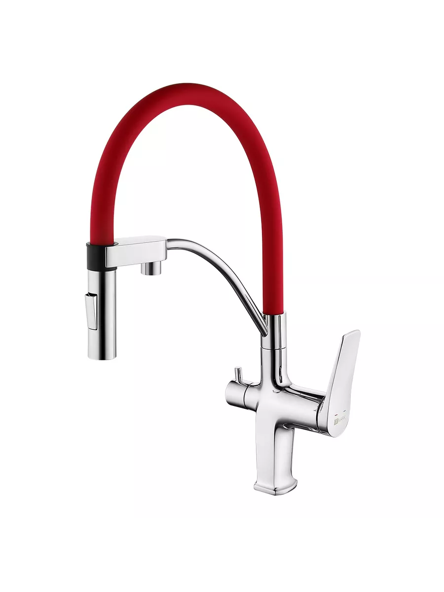 Rossinka LM3074C-Red Смеситель Lemark Comfort для кухни с подключением к фильтру с питьевой водой — купить в Алматы