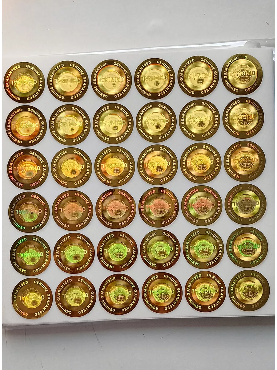 Голографические наклейки 36 штук 25 мм диаметр
