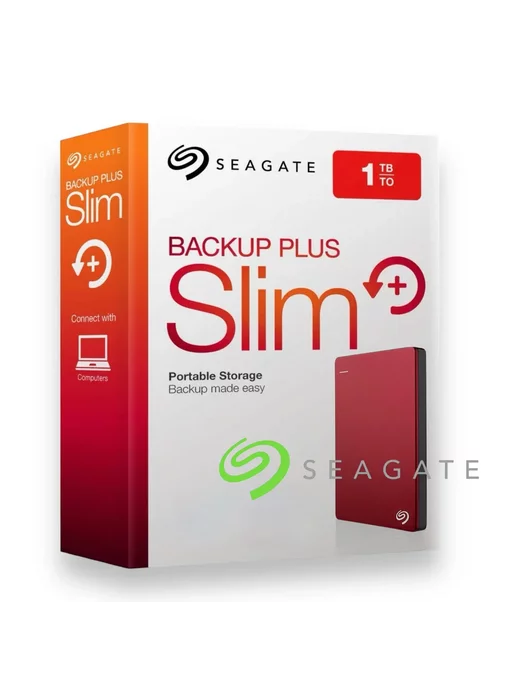 seagate Внешний жесткий диск 1 TB Backup Plus Slim HDD 2,5", 1 ТБ, фото 5