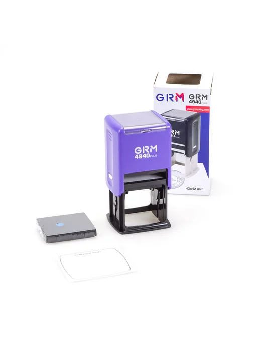 GRM 4940 Плюс оснастка для печати, фиолетовый корпус 42х42мм, фиолетовый, фото 4
