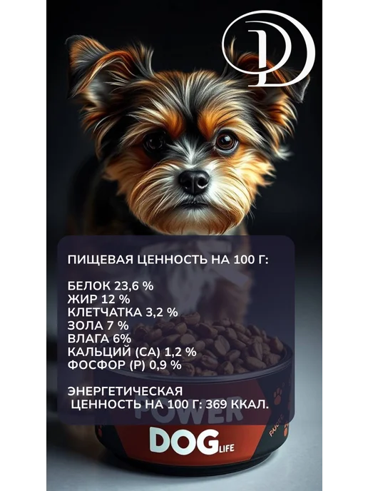 Сухой корм PowerDogLife Кг. Коррекция для собак, мелкие, 1,5 кг, фото 2