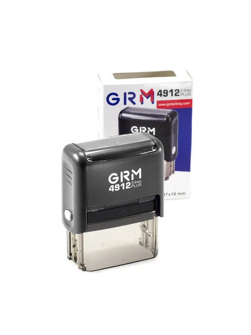 GRM 4912 Плюсs. Оснастка для штампа, 47х18мм, черный корпус, черный, фото 2