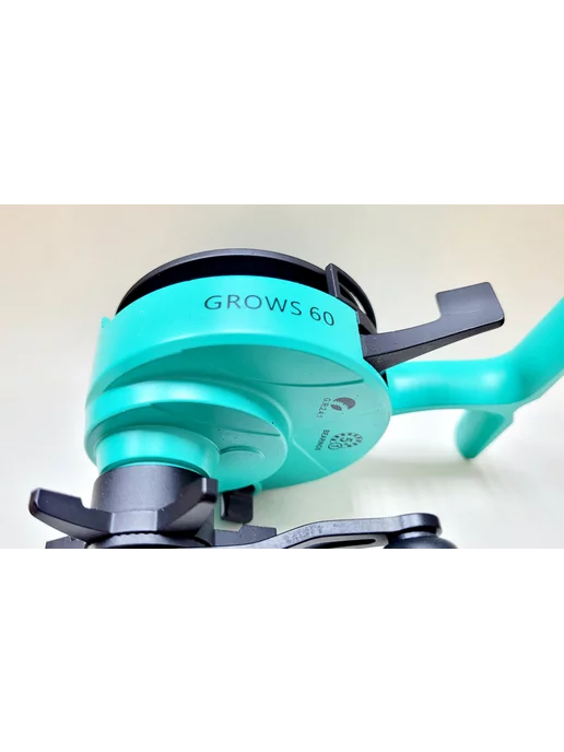 Grows Culture Катушка для отвесного блеснения Ice Grows 60, 2.4 1 LH, голубой, фото 4