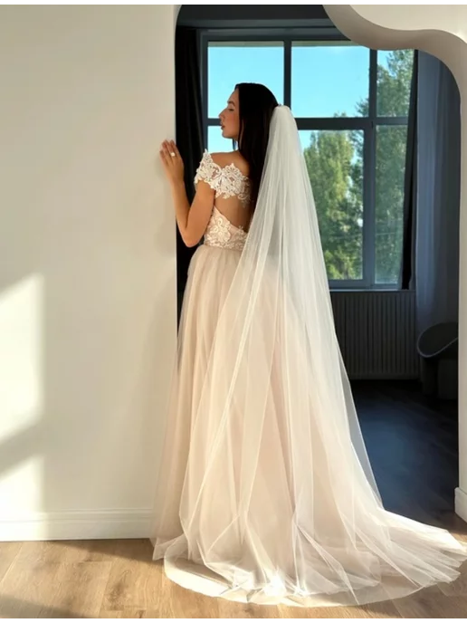 Day Style Фата свадебная длинная, белый, фото 2