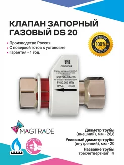 Электромагнитный клапан газовый DN20 СарГазКом 207273037 купить за 2 436 ₽ в интернет-магазине Wildberries