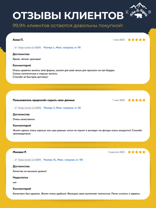 hikexp Жилет спасательный для сап Standart Red, черный, фото 8