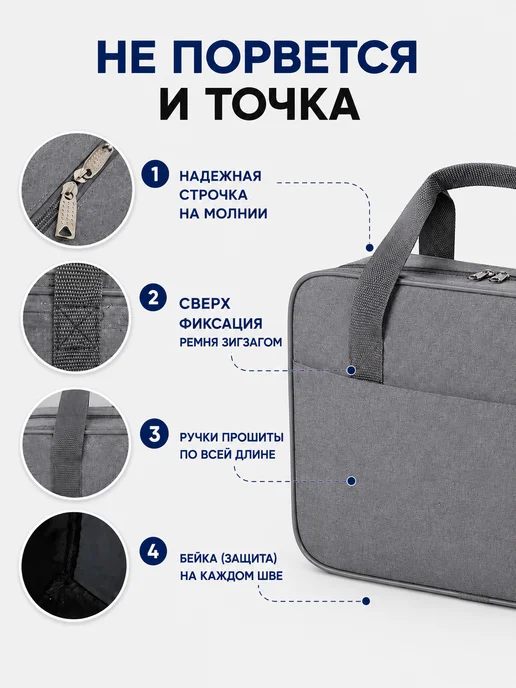 Bag-case Сумка органайзер для швейной машинки, серый, фото 3