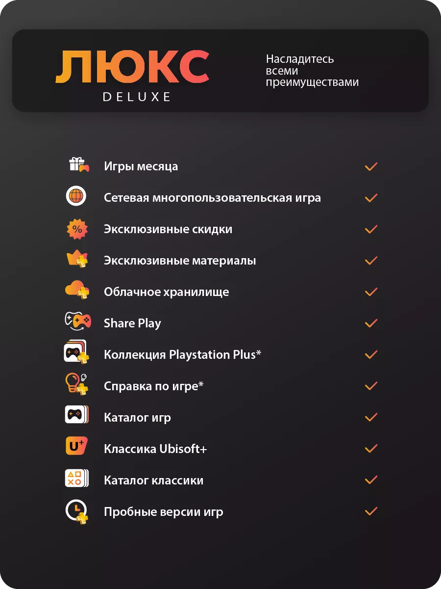 Подписка PlayStation Plus Deluxe 12 месяцев - Украина PS PLUS купить по ...