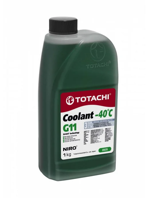 TOTACHI Антифриз готовый раствор 0.9 л NIRO Coolant Green, 900 мл