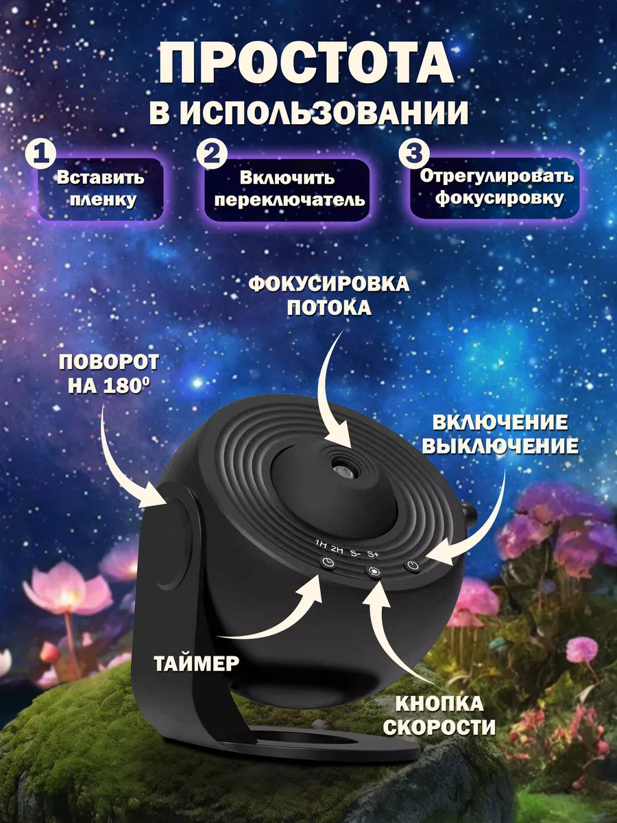 Ночник проектор звездное небо DARI joy 207571937 купить в интернет-магазине  Wildberries