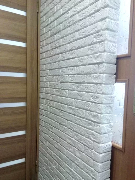 Декоративный кирпич из гипса на стену, серый, фото 8