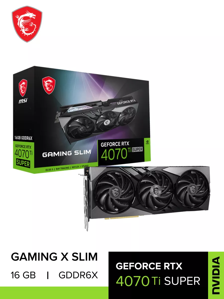 Видеокарта GeForce RTX 4070 Ti SUPER 16G GAMING X SLIM MSI 207610741 купить  за 98 584 ₽ в интернет-магазине Wildberries