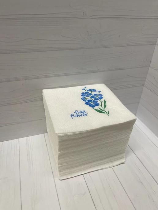 Bouquet Elegant салфетки бумажные 400листов Незабудка, белый, фото 4