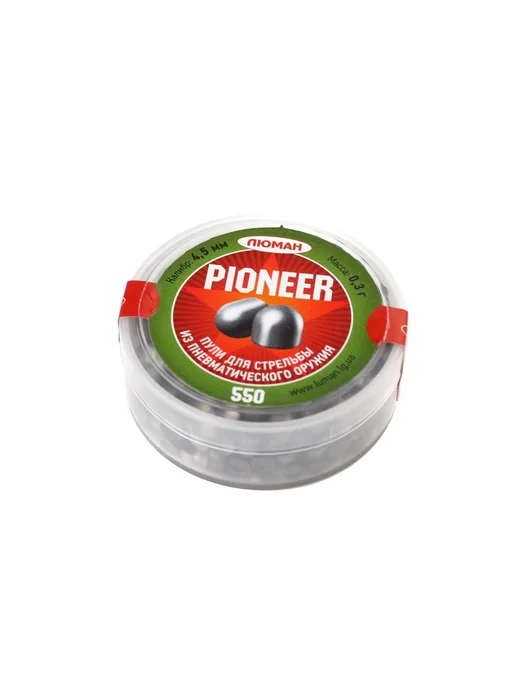 Люман Пули для пневматики 4.5 мм Pioneer 0.3 г 3 банки 1650 шт, 0,3 г, 1650 шт, фото 6