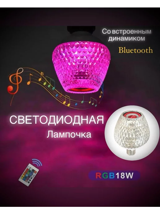  Светодиодная лампочка со встроенным Bluetooth динам ETL0181