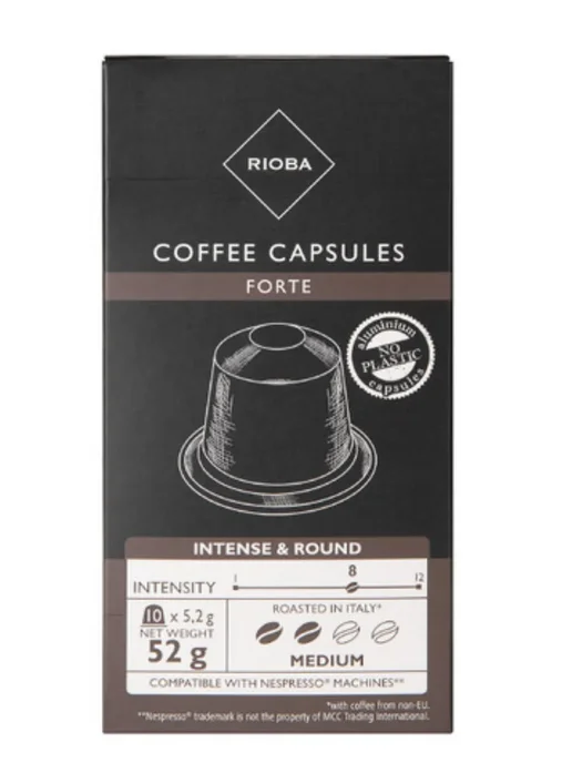 Rioba Кофе в капсулах Forte для кофемашин Nespresso 10 уп, вариант, фото 2