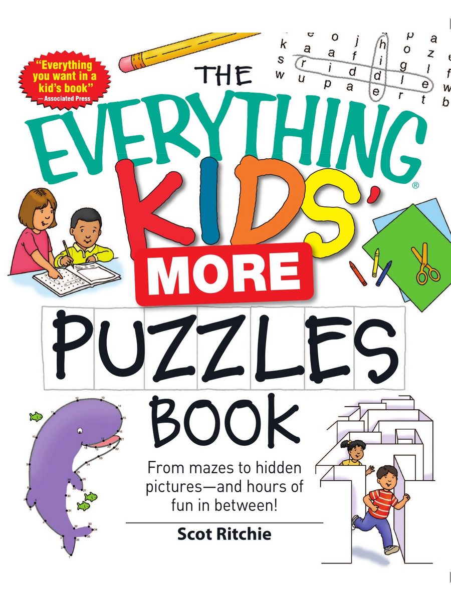 Puzzle book. Пазл с обложки книги. More Puzzles. English books for Kids.