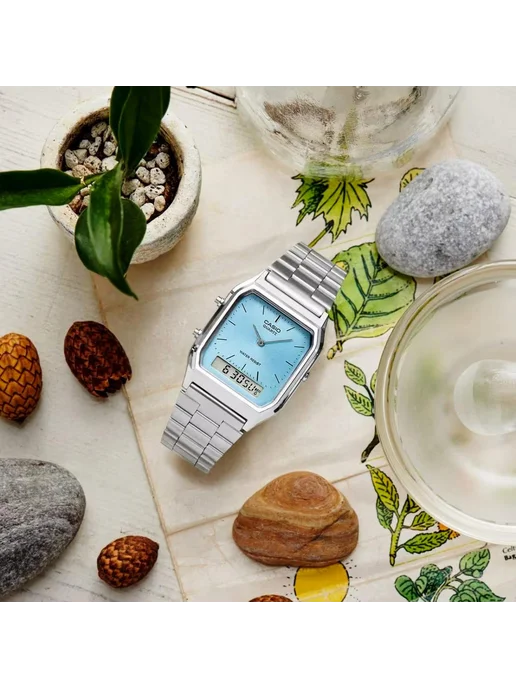 Casio Часы Vintage AQ-230A-2A1, серый, фото 5