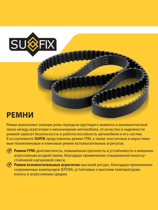 SUFIX Ремень поликлиновой для RENAULT MEGANE, CLIO, KANGOO, вариант, фото 3